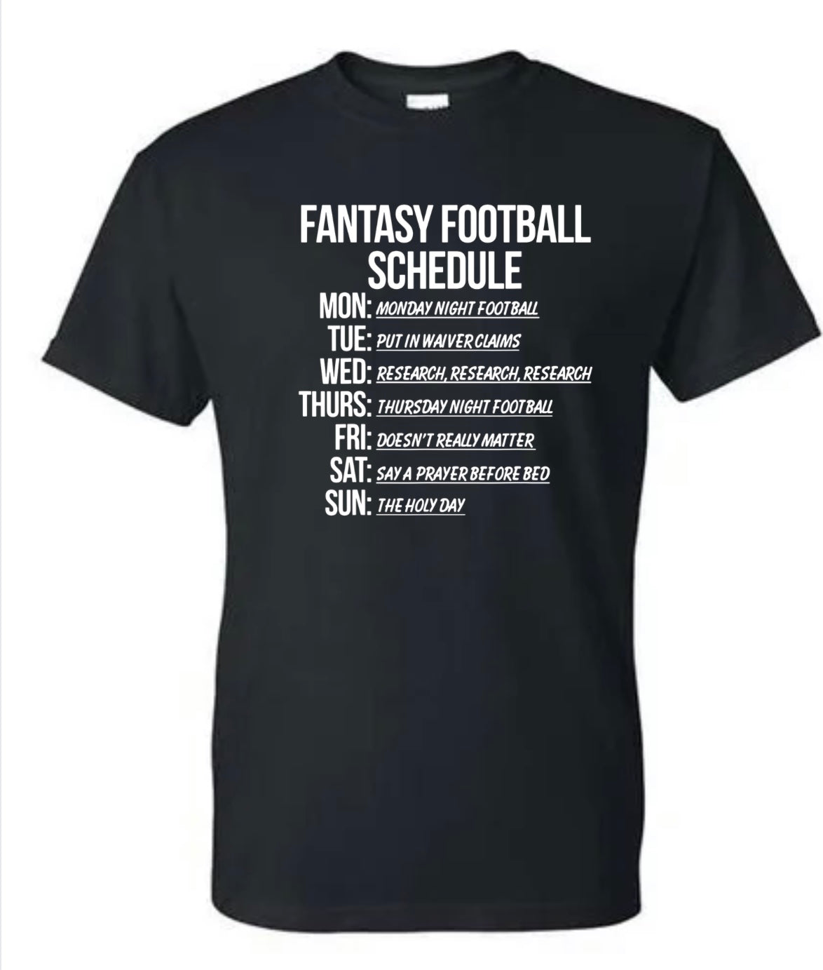 Fantasy FOOTABLL schedule